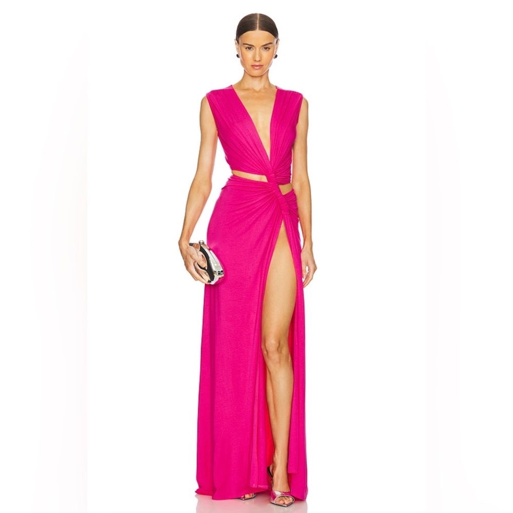 Sid Neigum Jersey Cut-Out Gown